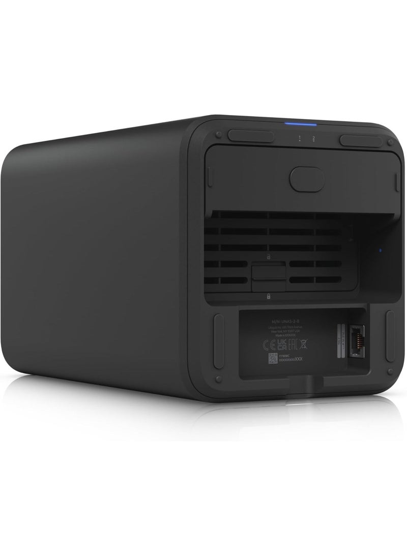 UniFi Ubiquiti UNAS 2 UniFi 2-Bay Network Attached Storage - Black - Image 3